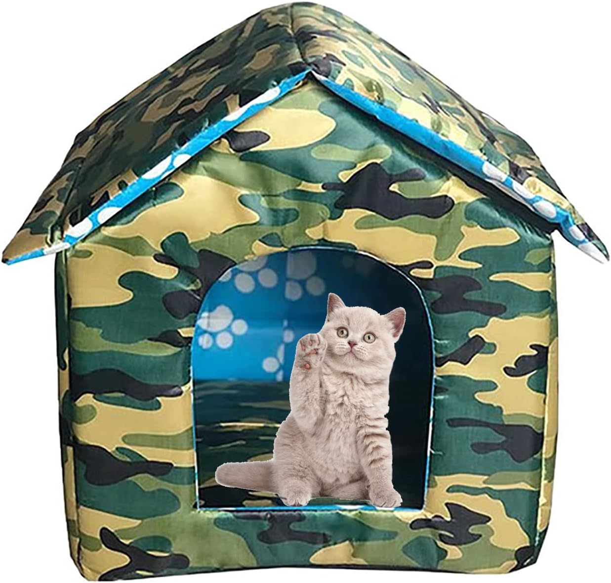 ZJONE Pet Waterproof House, Outdoor Thickened pet House, Stray cat Rainproof and Windproof semi-Enclosed House, Cat and Dog Tent House…