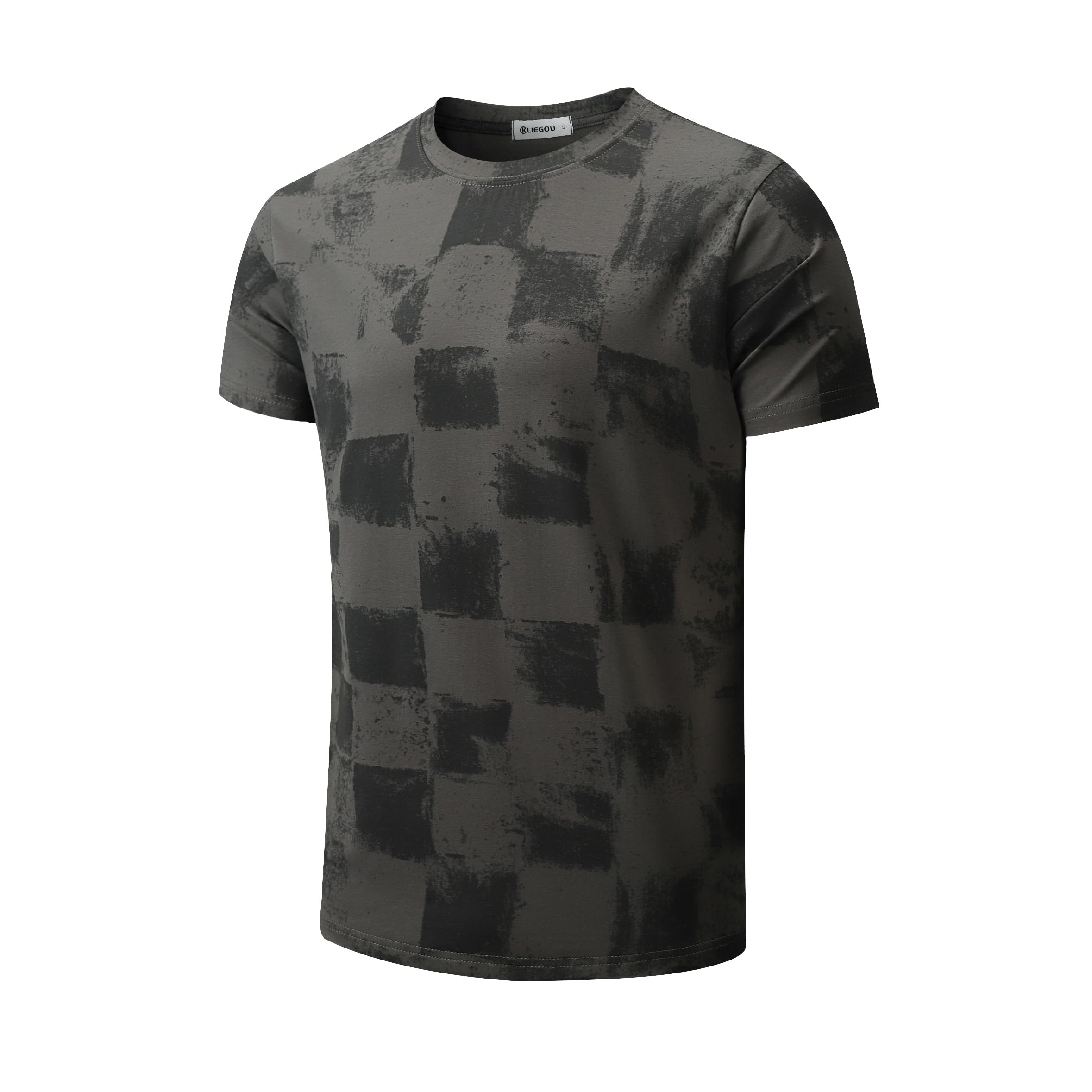 RONOMO Herren T-Shirt 95% Baumwolle 5% Spandex, Mikroelastik, Hautfreundlich