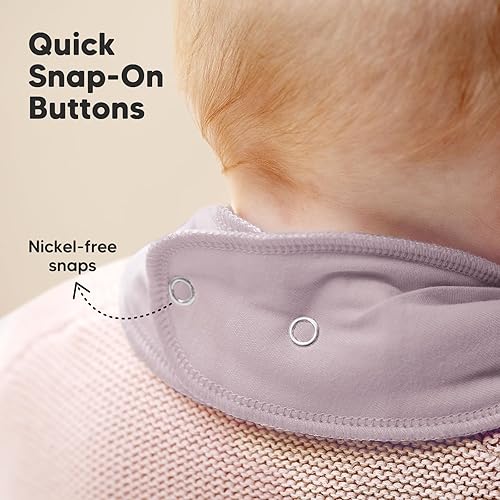 Miniatura 130 de KeaBabies 8 unidades de baberos tipo bandana orgánicos para niñas - Baberos tipo triángulo súper absorbentes para bebés que babean y están en