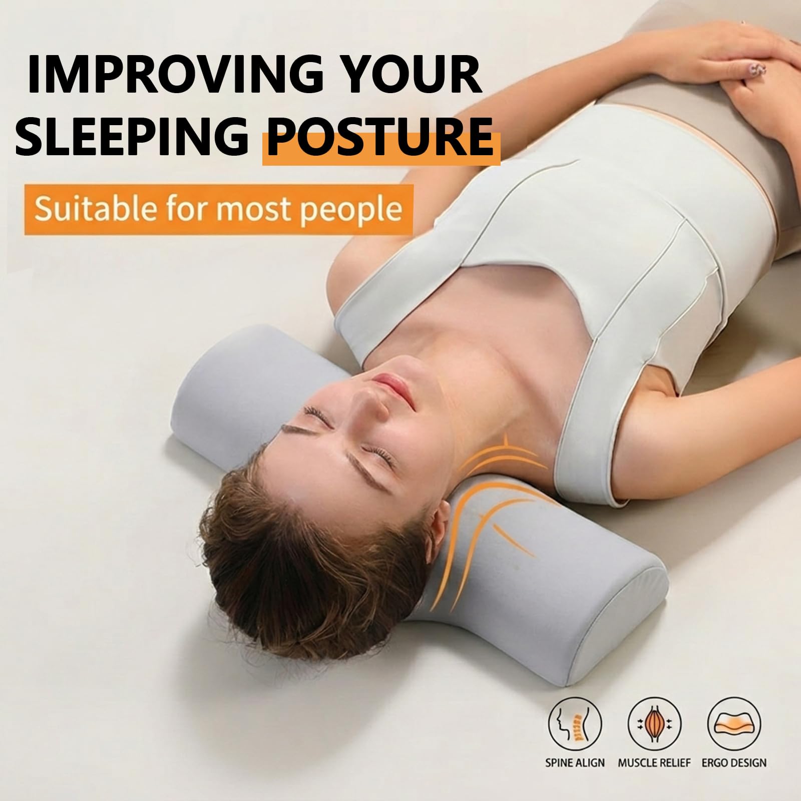 Cuscino Cervicale, Cuscino Ortopedico Ergonómico In Memory Foam Per Sostenere La Cervicale E Alleviare Il Dolore, Ideale Per Dormire Bene E Migliorare La Postura