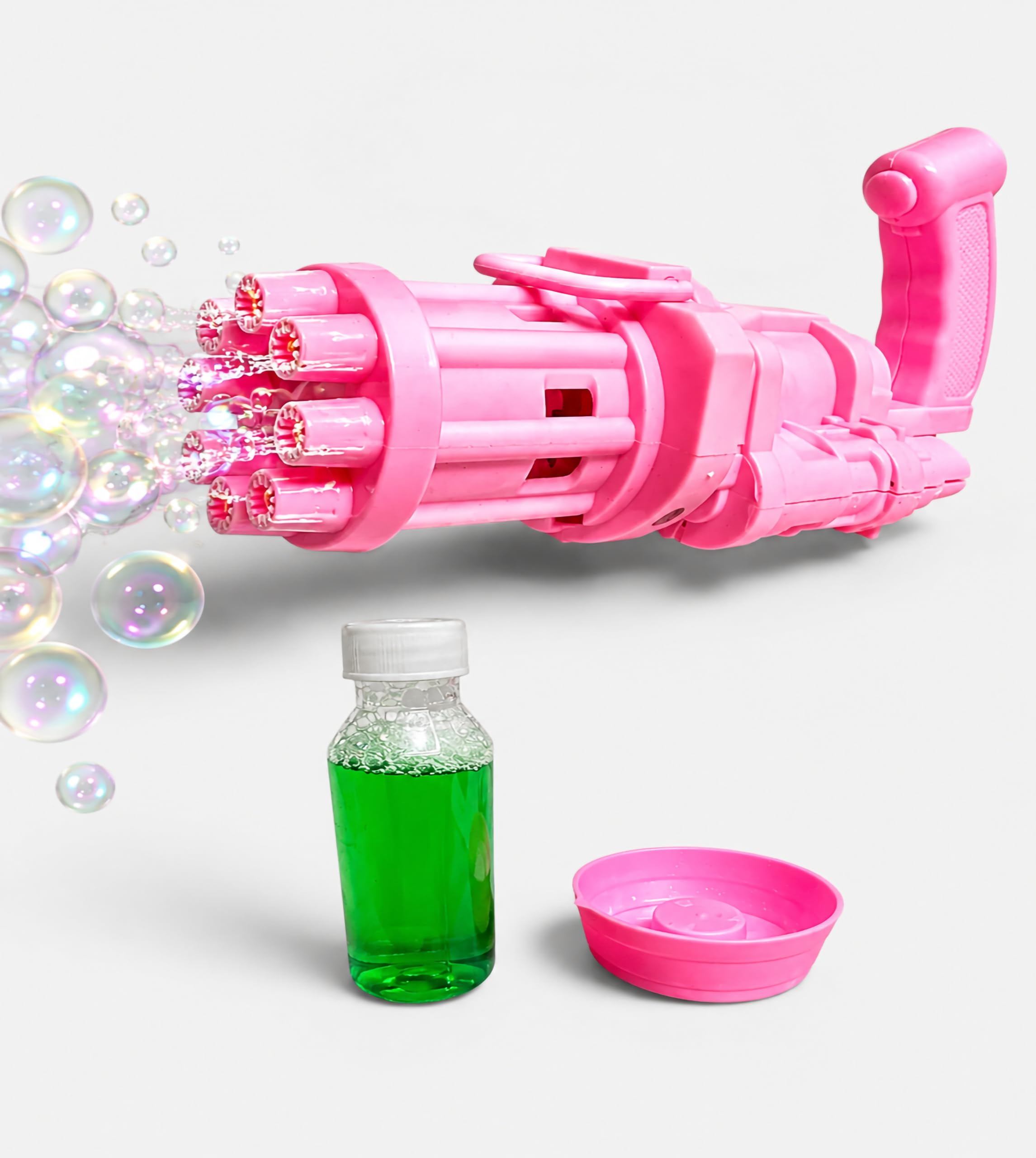 8 Holes Bubble Maker | Gatling Bubble Gun Machine Toy for Kids | Bubble Solution Indoor and Outdoor for Toddlers | Bubble Launcher Machine for Girls and Boys | (Color As Per Stock)-picture-31