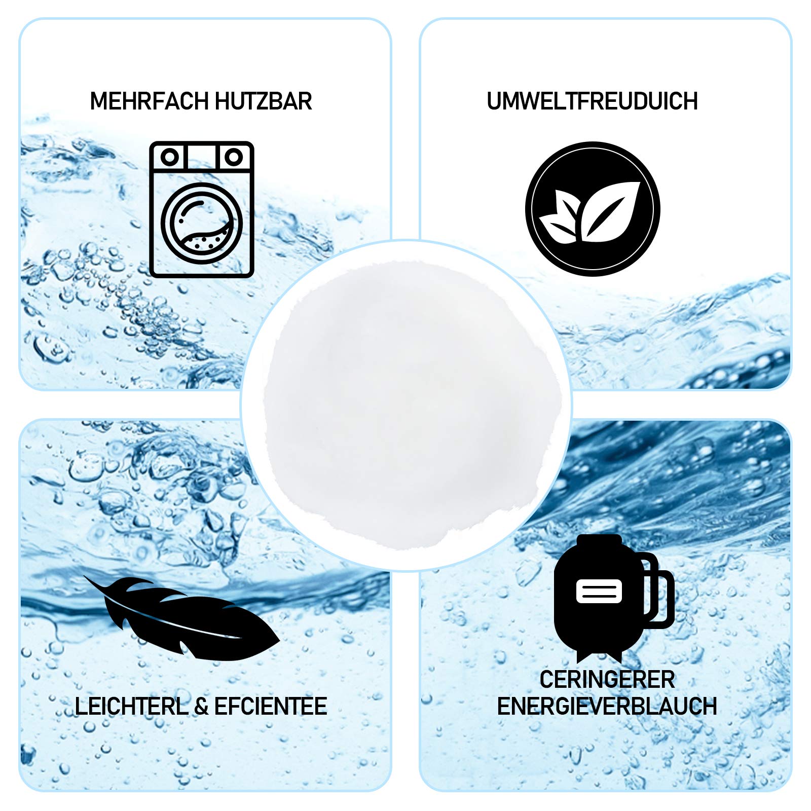 Filter Balls 2100 g di sfere filtranti, materiale filtrante sostitutivo 75 kg di sabbia per piscina, filtro a sabbia