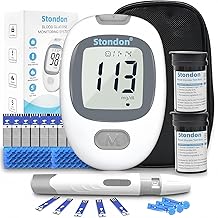 Glucose Monitor Kit, Diabetes Testing Kit, Blood Glucose Meter, 100 Glucometer Strips, 100 Lancets, Test Strips Blood Sugar Meter Glucometer