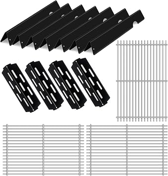 Grill Grate and Flavorizer Bars Heat Deflector Grill Parts for Weber Genesis 2 GS4 Grates 66089 66097, Weber Genesis II E-410, E-435, S-435, SE-410,for Weber 66041, 66033, 66796 Parts