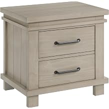 Soho Baby Hampton Premium Soft Closing 2-Drawer Nightstand, Smooth Stone Wash