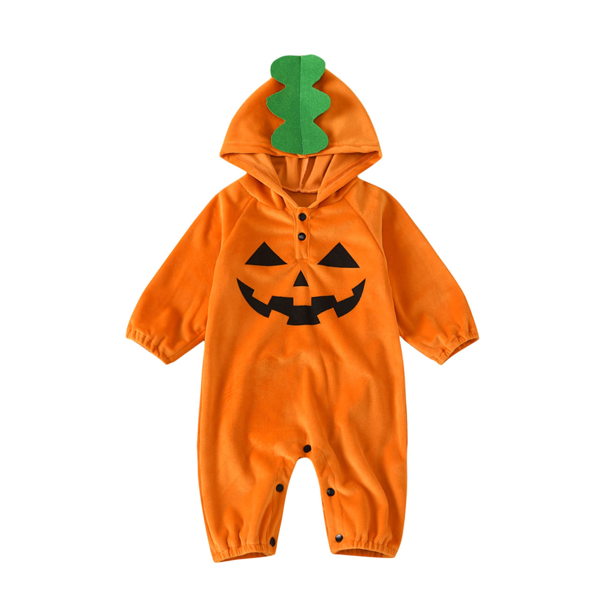 Likpoja Men's Pumpkin Romper J Newborn Baby Boys Girls My 1St Halloween Outfits One-Piece Halloween Clothes Pumpkin Rompers For 0-36 Months Infant Toddler Bodysuit Jumpsuit(,6-12 Months)