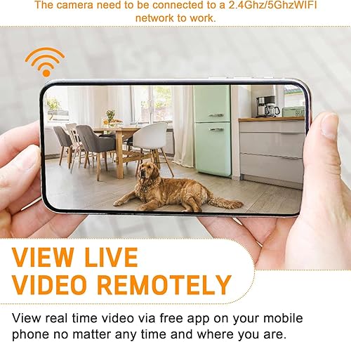 Miniatura 2 de Detector de humo WiFi, cámara oculta 1080P HD, inalámbrica, minicámara de niñera pequeña con detección de movimiento, visión nocturna, cámara de