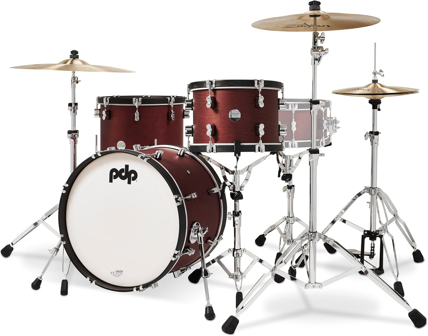 Concept Classic Series 3-Piece Maple Shell Pack, Ox Blood w/Ebony Hoops