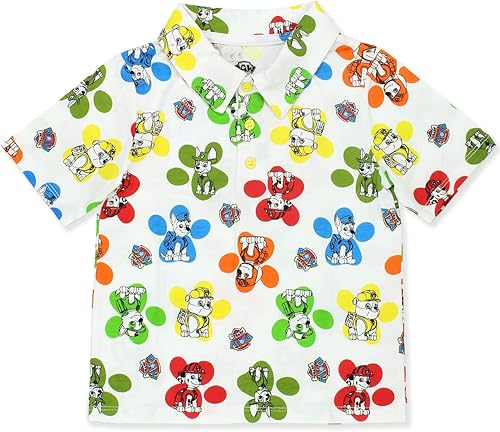 Paw Patrol - Camiseta polo de manga corta con cuello para niños pequeños