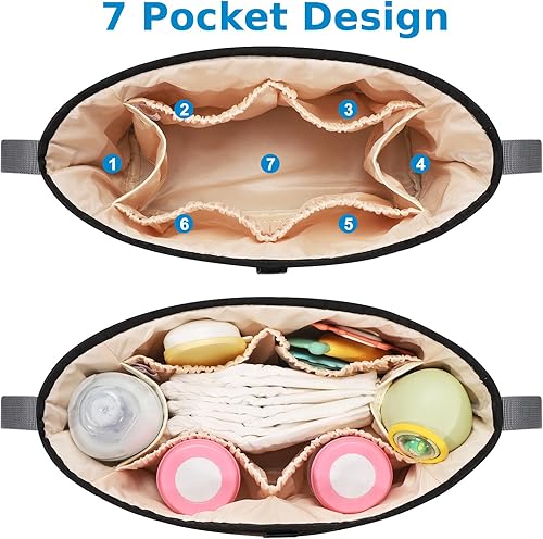 Miniatura 5 de Accmor Organizador universal para cochecito, bolsa de cochecito, organizador de cochecito, accesorios para cochecito Uppababy, Baby Jogger, Nuna,