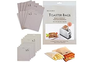 20-Pack Reusable Toaster Bags for Effortless Toasting