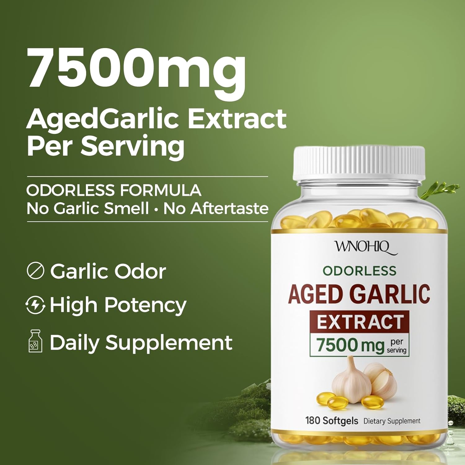 Aged Garlic Extract - 7500mg Odorless | Garlic Supplements 360 Softgels | Odorless Aged Garlic Capseles for Supports Immune Health | Organic, Non-GMO, Gluten-Free (2) - Image 3