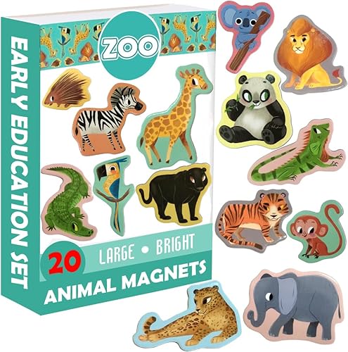 Miniatura 12 de Imanes de dinosaurio – Imán de nevera para niños – 15 imanes grandes para nevera para niños pequeños – Imán de refrigerador para niños – Animal