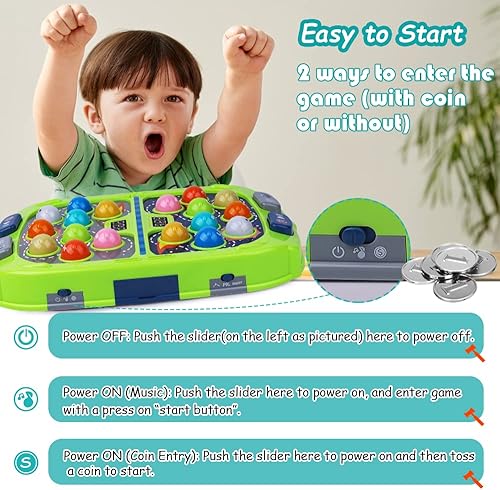 Miniatura 3 de Juego Whack Mole para niños pequeños, juguetes para niños y niñas de 3 a 12 años, juguetes de topos para niños, regalos para niños de 3, 4, 5, 6