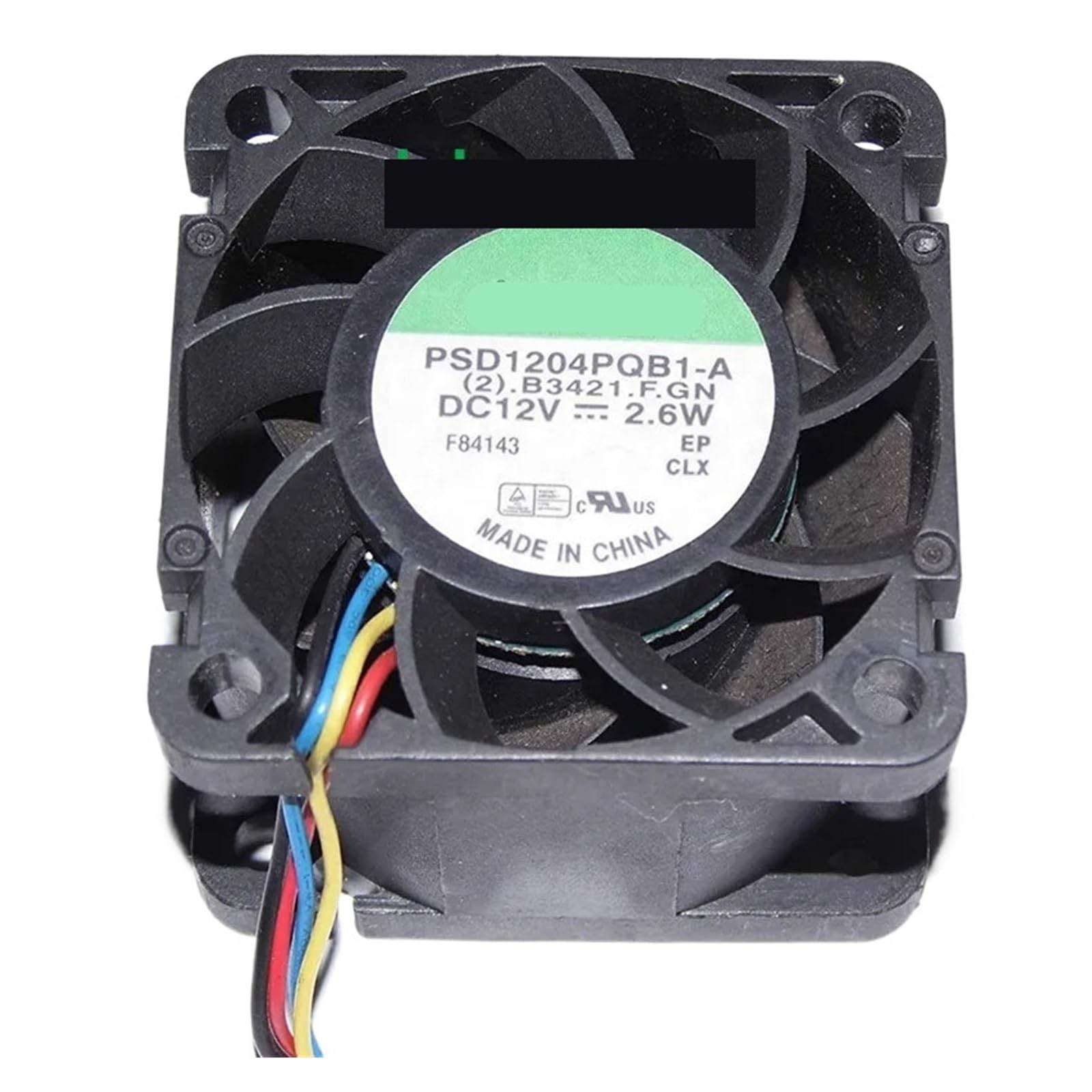 Fcarumiqp One Color 4028 Psd1204pqb1-A 12V 2.6W 4Wire Cooling Fan