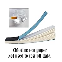 Vista 6 de Tiras de prueba de cloro, papeles de prueba de solución de hipoclorito de sodio, papel de prueba de lejía, 100 tiras, rango 50-2000PPM