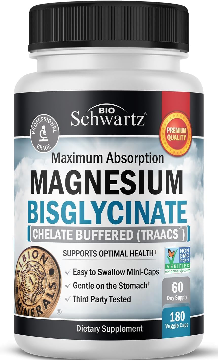 BioSchwartz Magnesium Bisglycinate 100% Chelate TRAACS 120粒