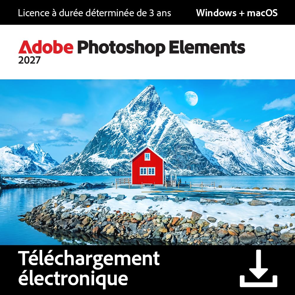Adobe Photoshop Elements 2027 | 3-year term licence | 1 Device | 1 User | PC/MAC | Digital download