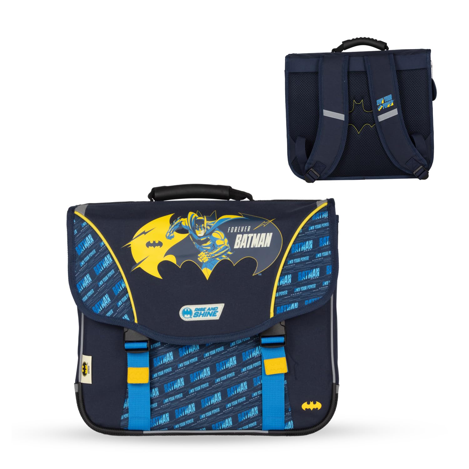 KID'ABORD Cartable scolaire 38 cm - Garçon - Bleu/Jaune - 2 compartiments