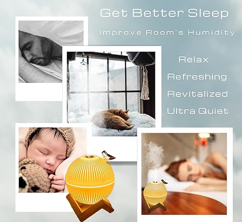 Miniatura 4 de Mini humidificador de niebla fría. Lindo humidificador de aire pequeño portátil con USB para plantas de escritorio de dormitorio y guardería de