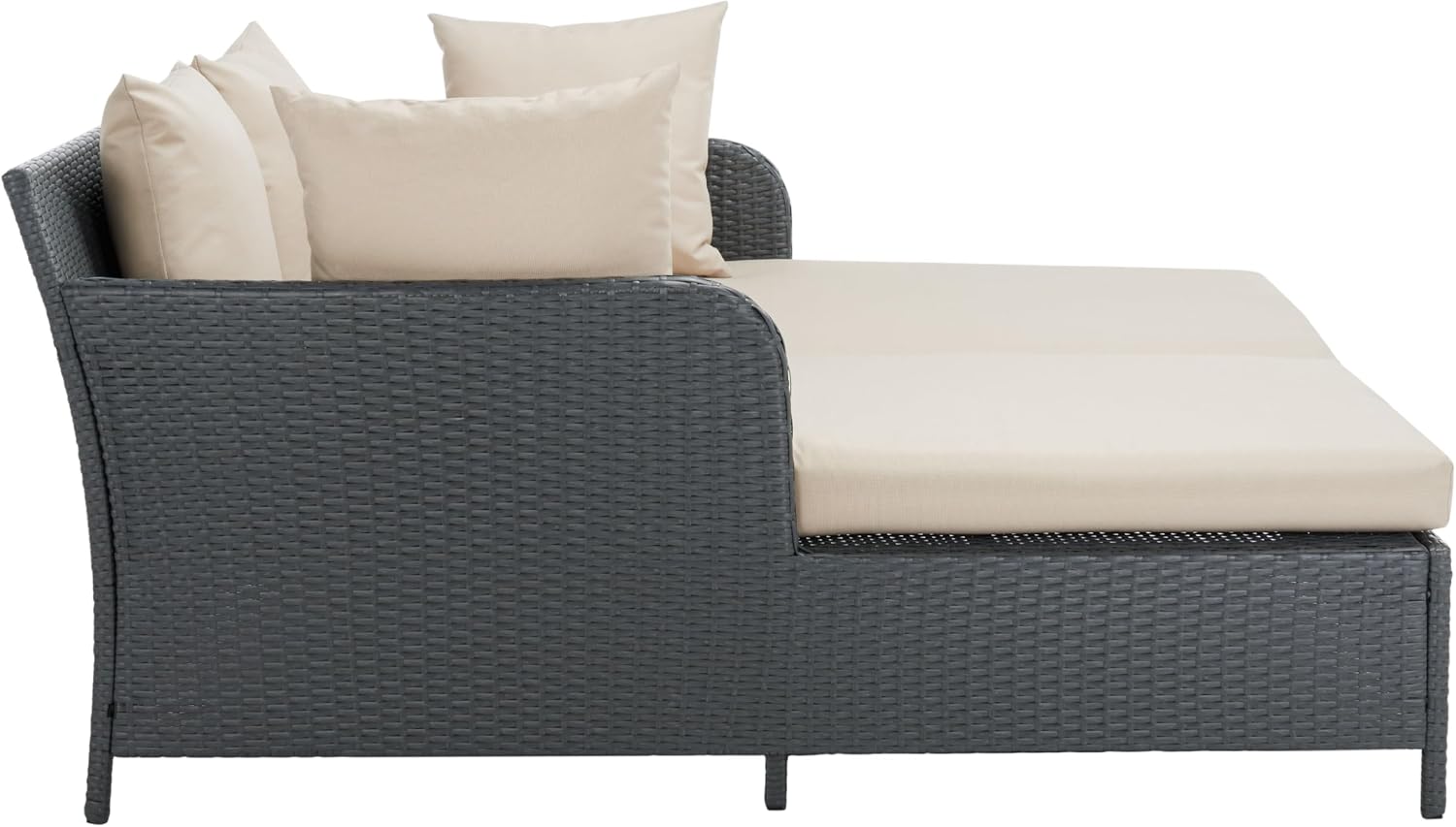 Safavieh Outdoor Collection August Titanium & Sand Daybed