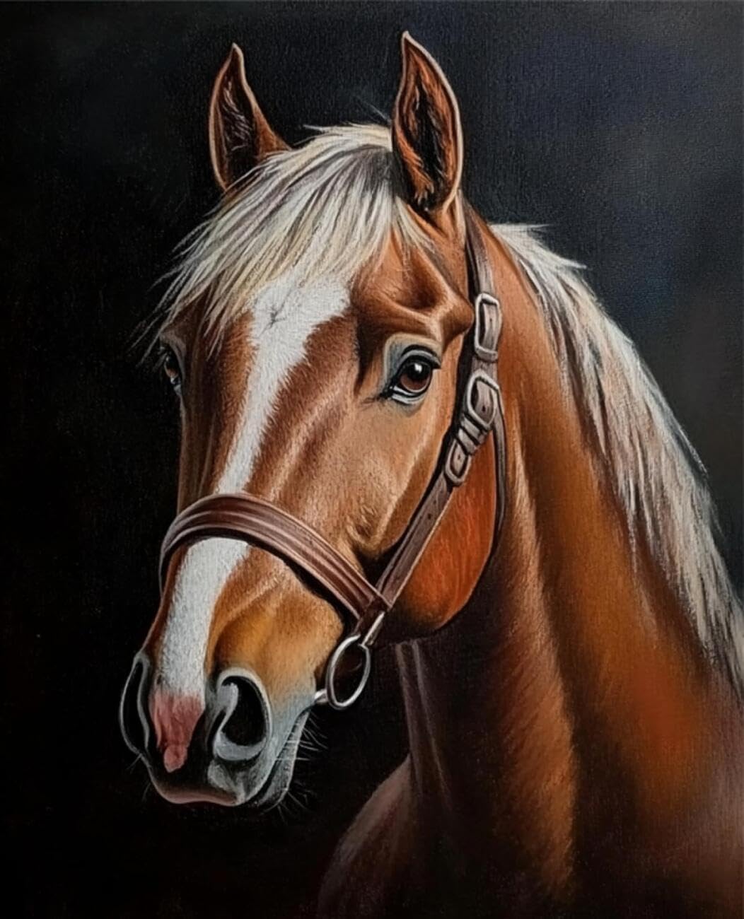 AxiangziK DIY Cross Stitch Kit Horse 11CT 60x80cm