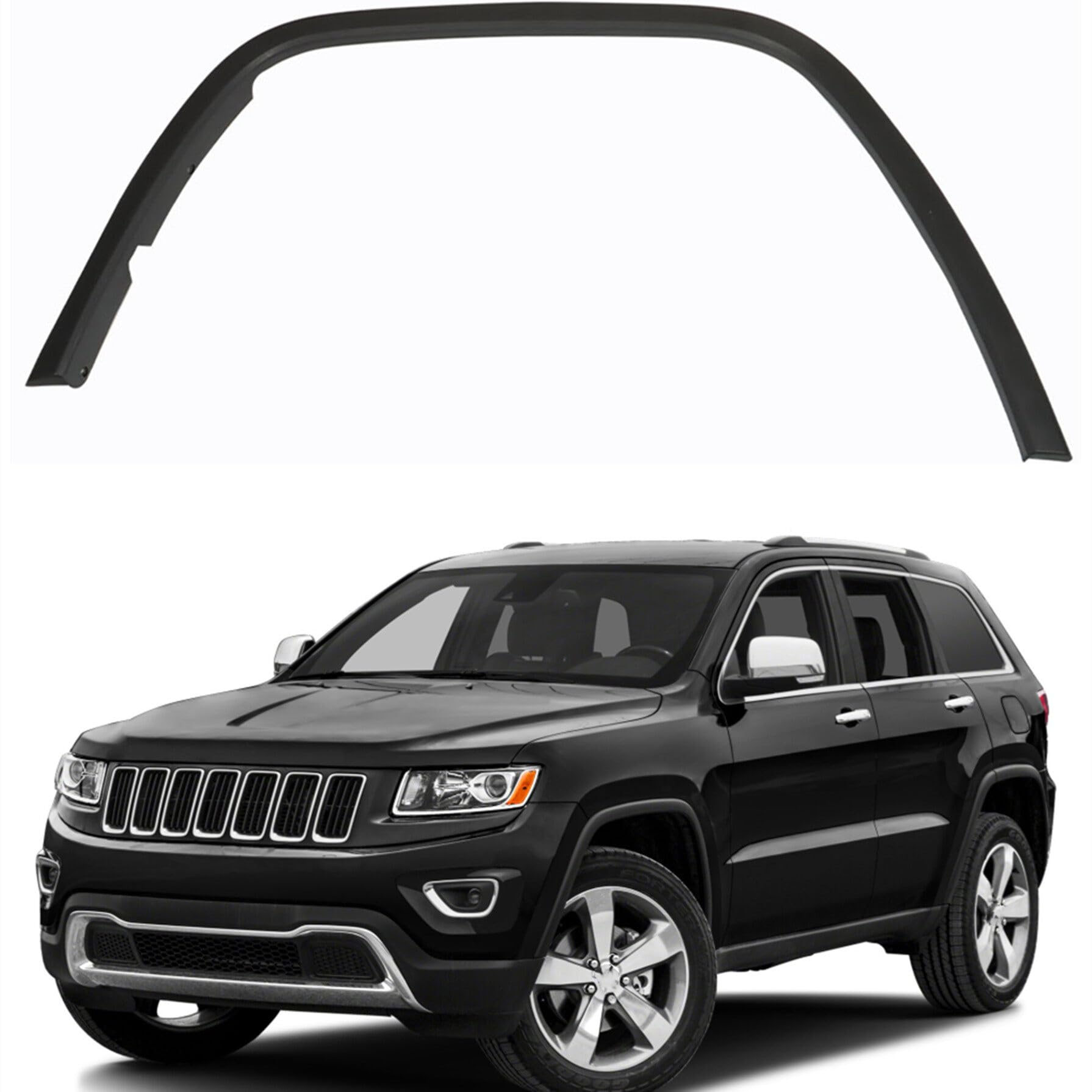 GXYWADY Front Left Side Wheel Fender Flare Molding Trim Replacement for Grand Cherokee 2016 2017 2018 2019 2020 2021 2022 5XT69RXFAC