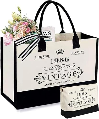 40th Birthday Gifts for Women Canvas Tote Bag - 40th Birthday Gifts For Her