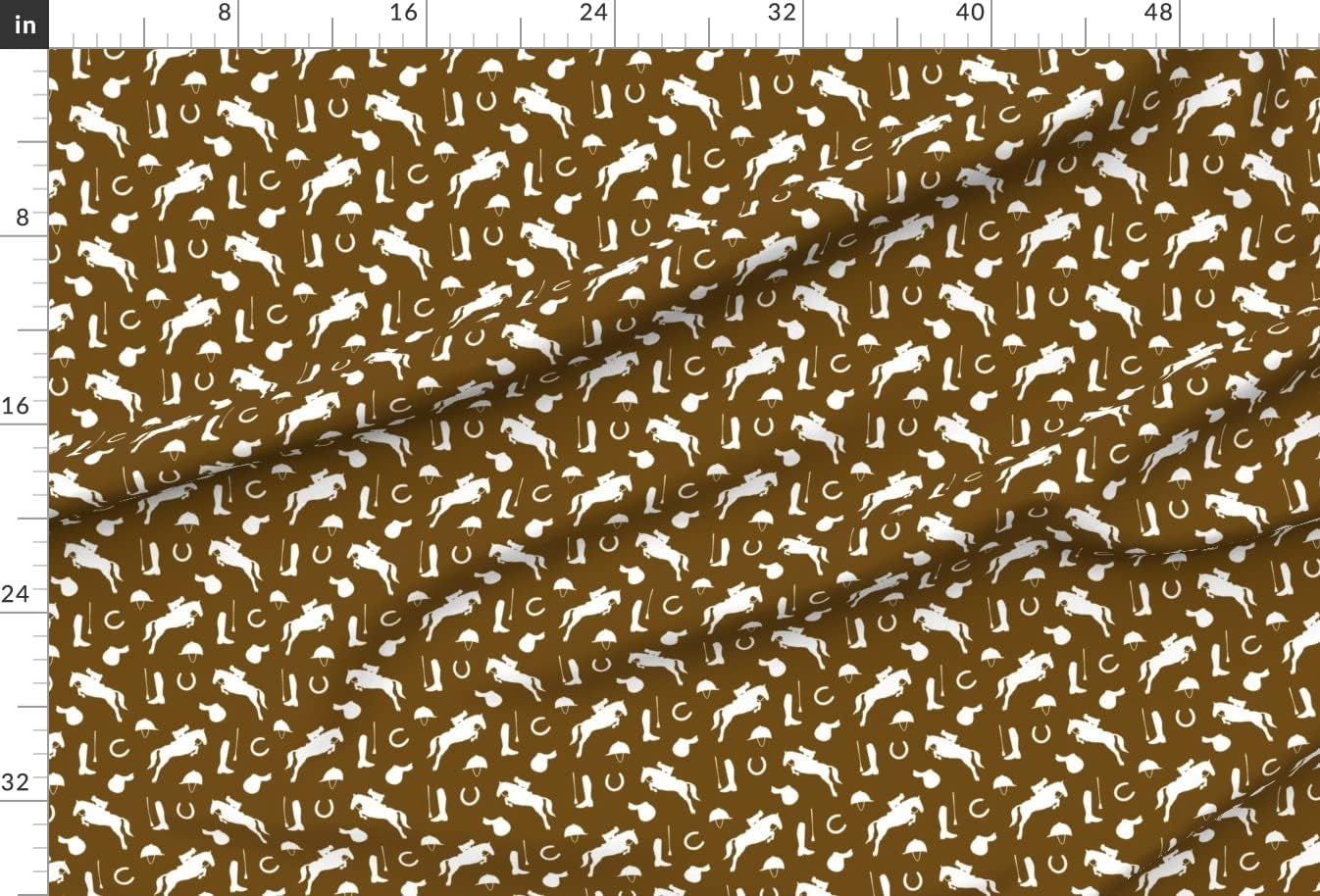 Spoonflower Fabric - Equestrian Brown White Horse Horses Wild Sketch Printed on Minky Fabric by The Yard - Sewing Baby Blankets Quilt Backing Plush