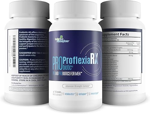 Miniatura 4 de Probiotic Proflexia Rx - Fórmula masculina - Nuestra mejor fórmula masculina con prebióticos y más de 40 mil millones de UFC de probióticos - Apoya