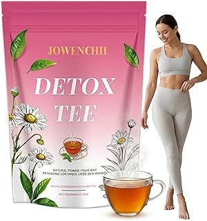 Detox Tee Zum Abnehmen, 28 Tages Abnehmentee, Detox Tea Weight Loss - Natürliche Kräutermischung, Mit Grüner Tee,Honig Pfirsich & Löwenzahn - Fördert Gewichtsverlust, Entgiftung & Verdauung - Vegan