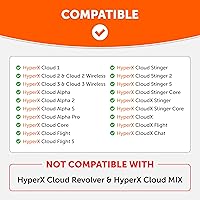 Vista 2 de WC Freeze V2 Cloud Alpha - Angled Cooling Gel Earpads for HyperX Cloud Alpha & More, by Wicked Cushions Angled Pads for Extreme Comfort, New Negro