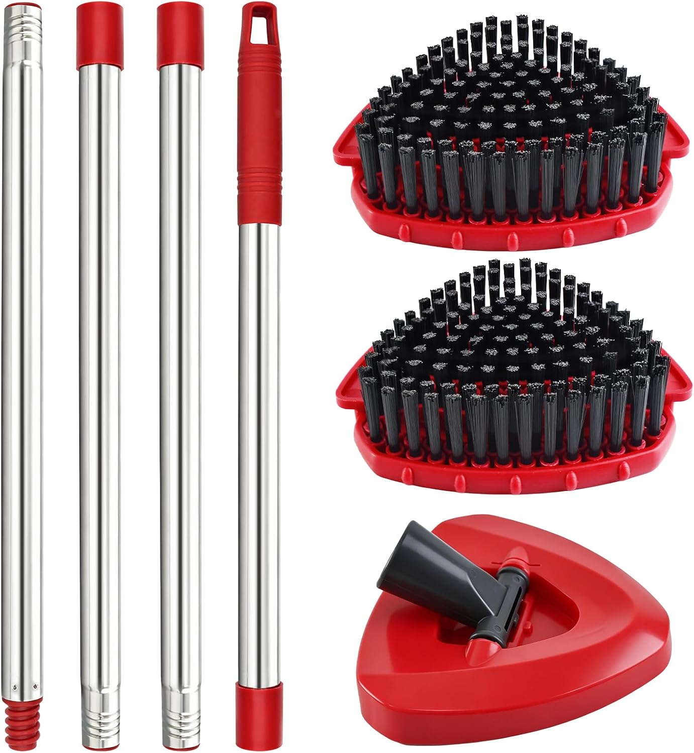 Spin Mop Handle Scrub Brush and Mop Base Set for O-Cedar RinseClean 2 Tank