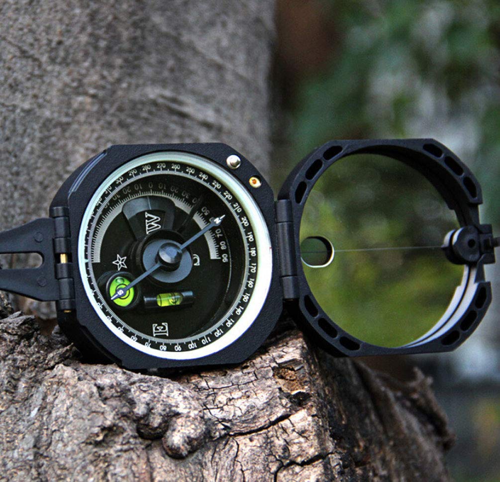 Beau Boussole Portative, Conception Fluorescente De Vision Nocturne De Haute Précision, Boussole Géologique D'aventure en Plein Air Durable