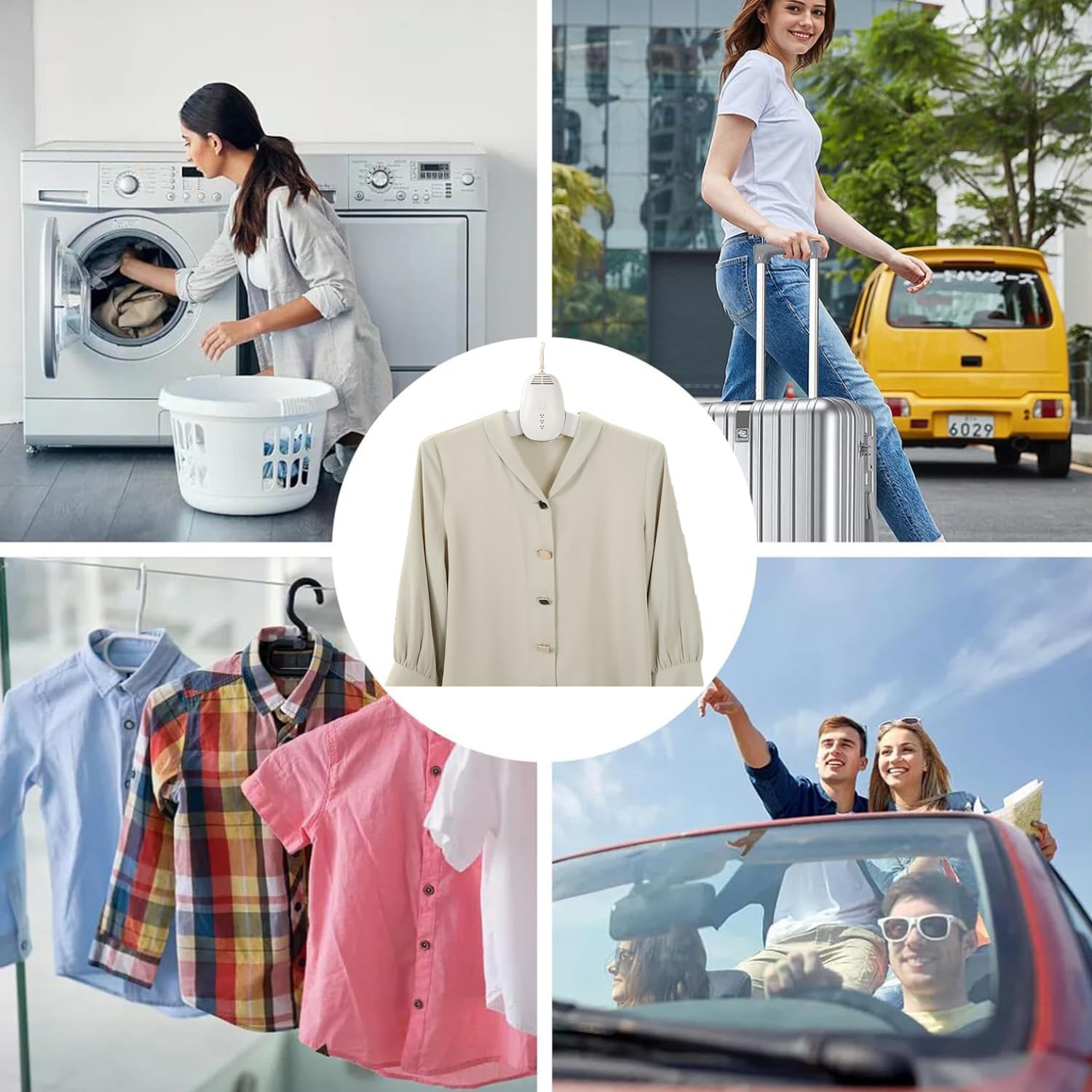 Travel Portable Clothes Dryer Hanger Electric Mini Compact Heated Air Dryers Machine for Laundry & Apartments