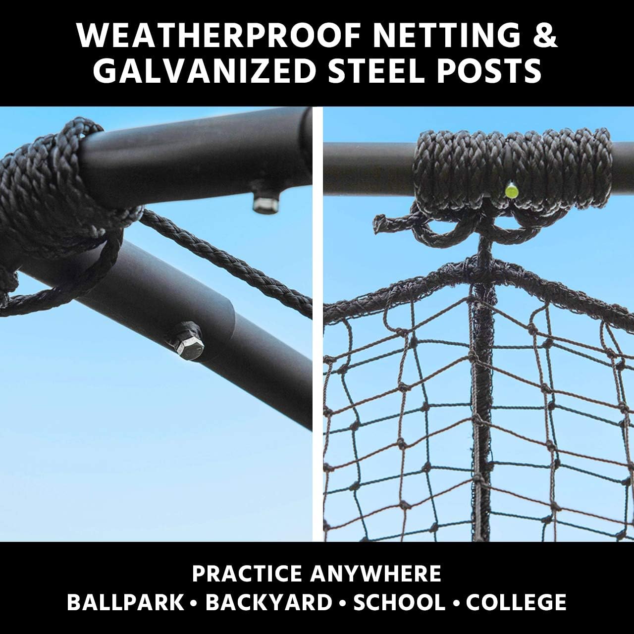 Fortress Trapezoid Baseball Batting Cage [Complete Package] | Baseball Gear - Batting Cage Net | Baseball Training Equipment | Batting Cages with Frame and Net : Sports & Outdoors