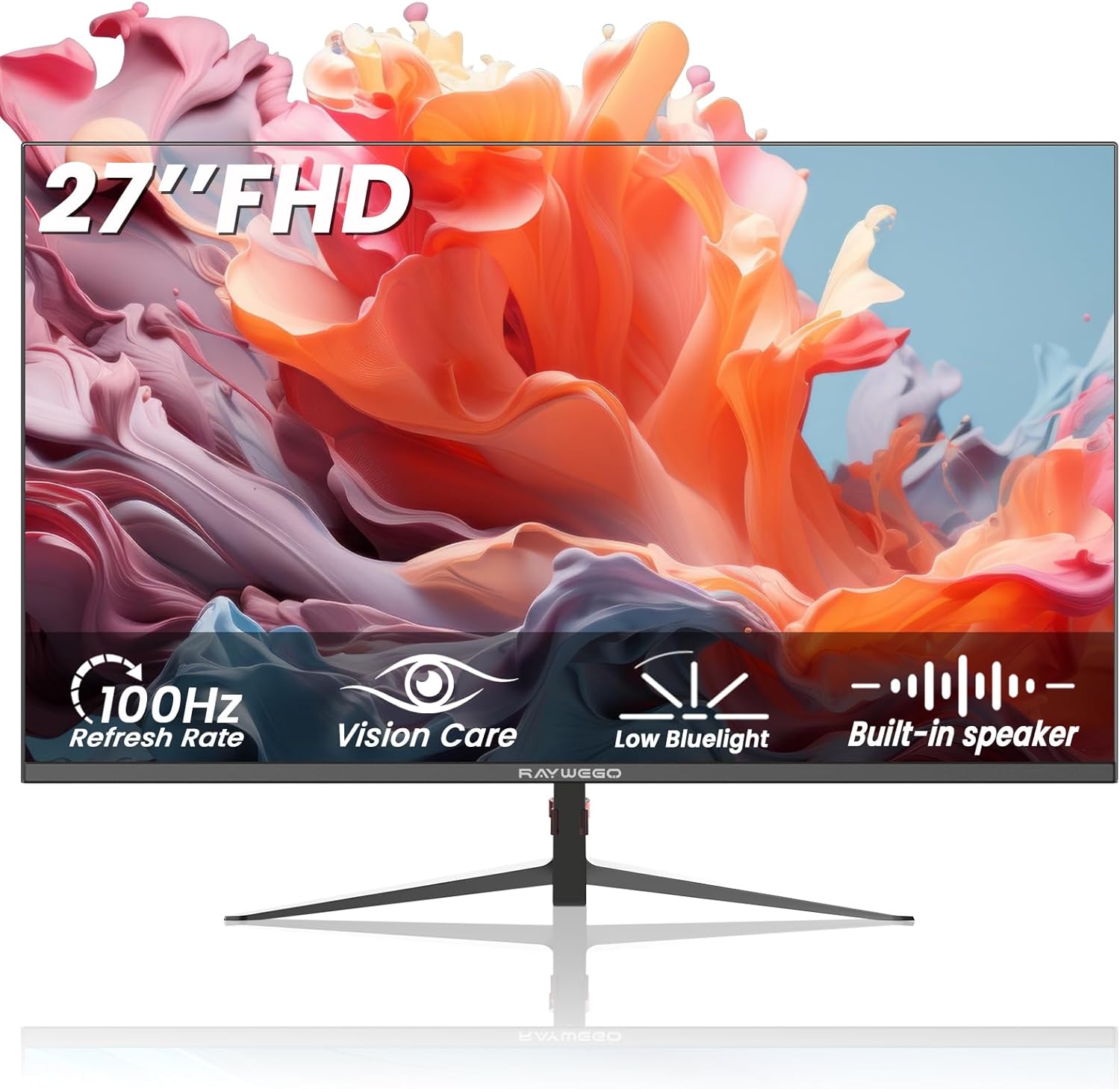 27 inch Gaming Monitor 100Hz Computer Monitor Built-in Speakers Full HD 1920 x 1080P with HDMI DP Interface Eye Care Frameless with 3-Side Virtually Borderless Design VESA(100 x 100mm) 27 inch Gaming Monitor 100Hz Computer Monitor Built-in Speakers Full HD 1920 x 1080P with HDMI DP Interface Eye Care Frameless with 3-Side Virtually Borderless Design VESA(100 x 100mm)