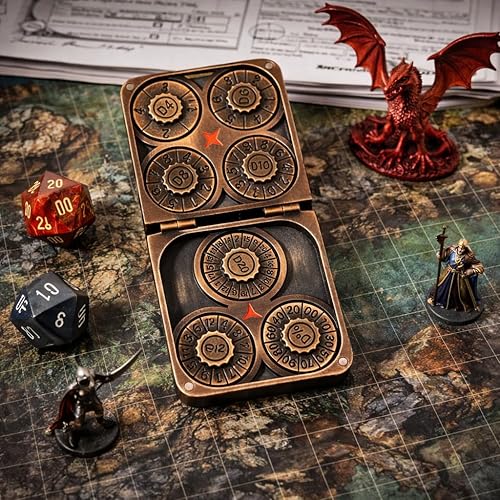Miniatura 3 de 7-in-1 Metal Spinner DND Dice Set subitable for Dungeons & Dragons  Pocket Flip Rotating Dice with D4 D6 D8 D10 D12 D20 D%  Gaming Accessory with