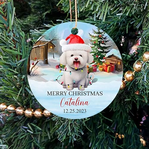 Miniatura 30 de Adorno personalizado para árbol de Navidad de perro Chow Chow, regalo único de Navidad negro para los amantes de los perros Adorno negro Chow Chow