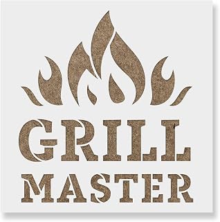 Grill Master Summer BBQ Stencil - Perfect for Bright and Sunny Summer Decor