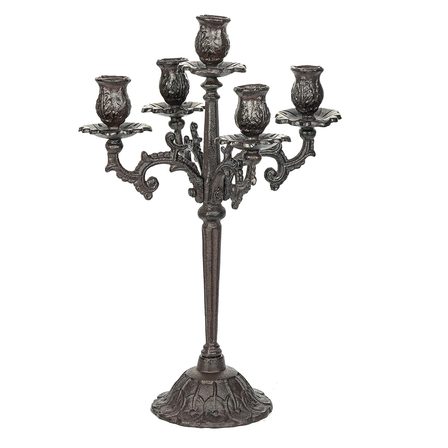Sungmor Heavy Duty Cast Iron Candlestick Holders - Handcrafted
