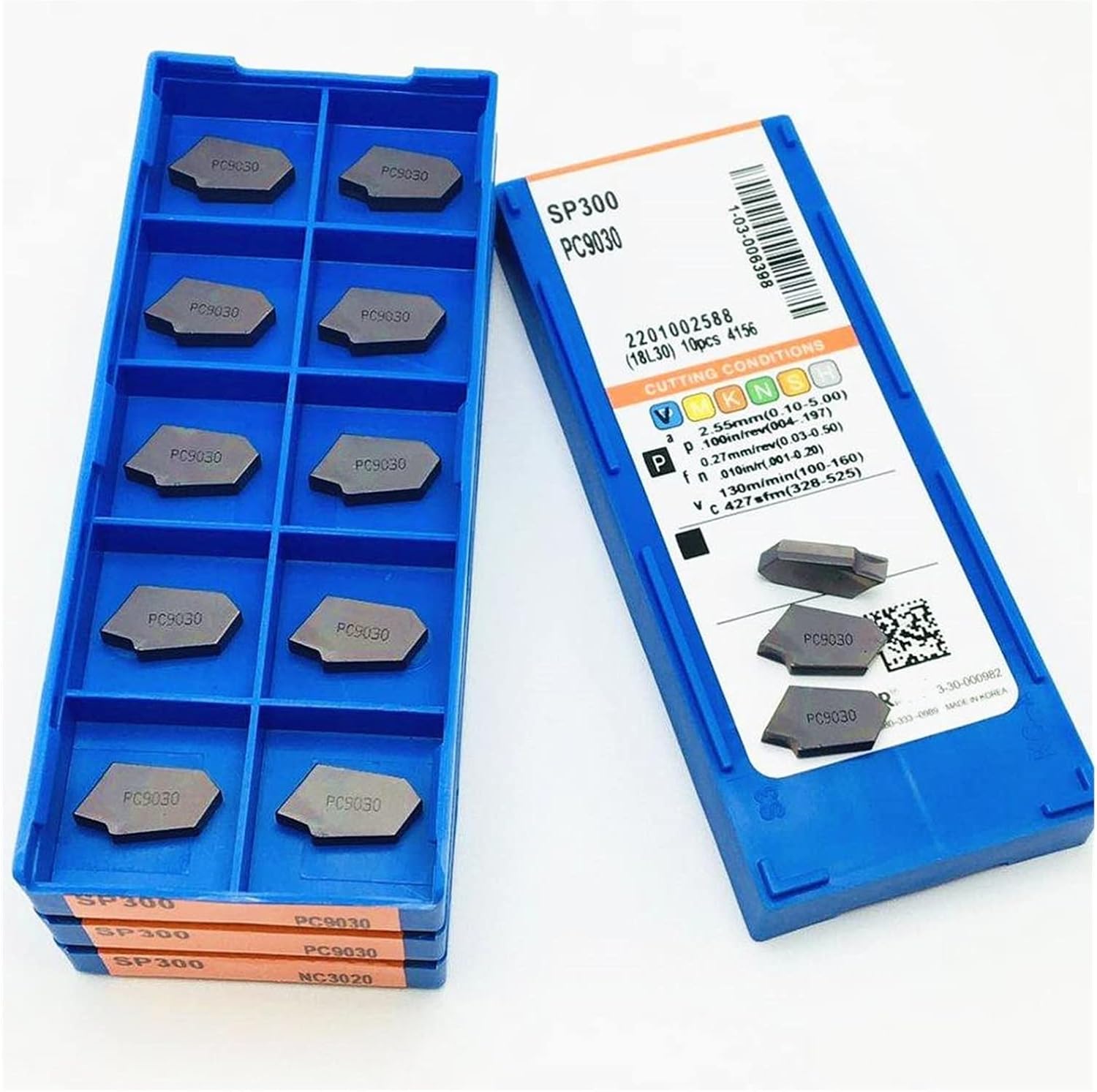 Carbide Milling Cutter Carbide Grooving Insert SP300 NC3020 NC3030 PC9030 Grooving Tool Tool CNC Turning Insert Stainless Steel SP 300 (Angle : SP300 NC3020, Insert Width(mm) : 10PCS(1box))