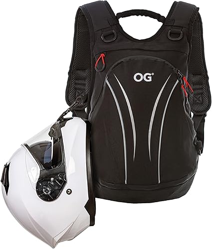 Miniatura 25 de OG Original GetAway - Mochila de motocicleta impermeable, hombre, carcasa dura, gran capacidad, expansible 35L-45L, bolsa para casco de motocicleta