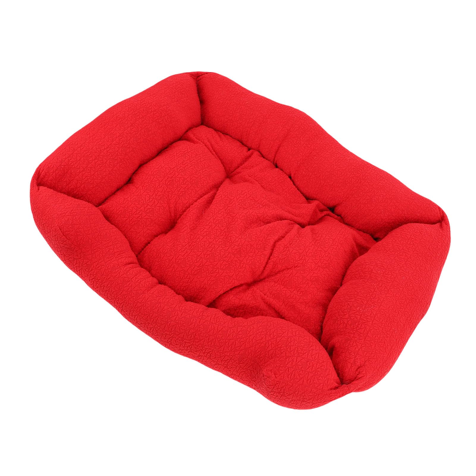 Acouto Cama Ortopédica para Perros Pequeños, Funda Lavable Extraíble de Poliéster de Felpa, Diseño Cómodo para Uso en Interiores (Rojo)