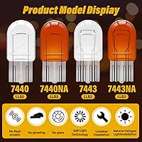 Vista 2 de 4PCST20-7443-12V 21/5W Bombilla halógena para automóviles y camiones - Blanco