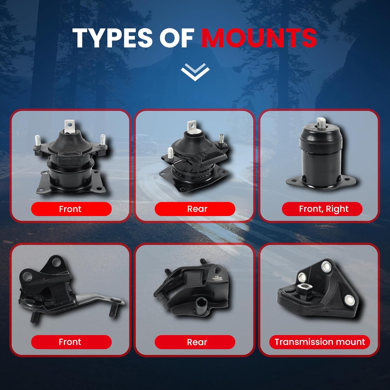 MOCA 3PCS Engine Motor & Transmission Mount Set Compatible with 06-09 for Ford Fusion L4 2.3L & Fusion V6 3.0L, 06-09 for Mercury Milan L4 2.3L & Milan V6 3.0L, 2006 for Lincoln Zephyr V6 3.0L