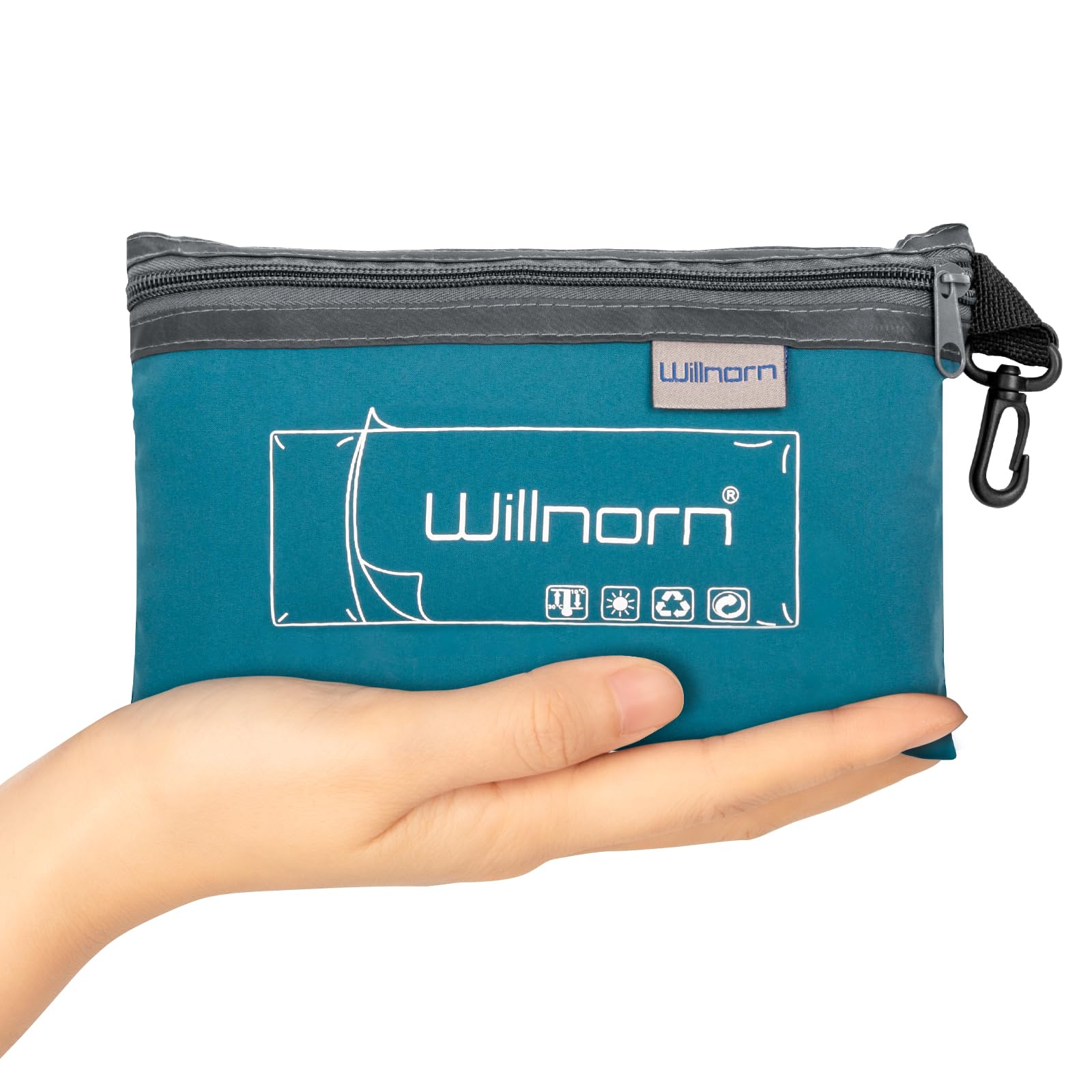 WILLNORN Sleeping Bag Liner, Ultralight 280g Silky Satin Adult Sleep Sack & Self Tan Sleep Sack with Two-Way-Zipper, Single Camping Sheet & Travel Sheets for Hotel