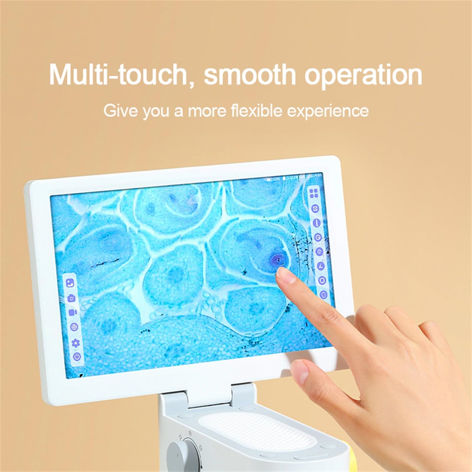 Microscopi Microscopio biologico digitale HD da 9 pollici Microscopio di ricarica USB 5MP 1080P 100-1200X Touch Screen for ispezione scientifica degli studenti