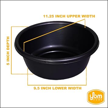 YBM Home 1148 gray Round Plastic Wash Basin