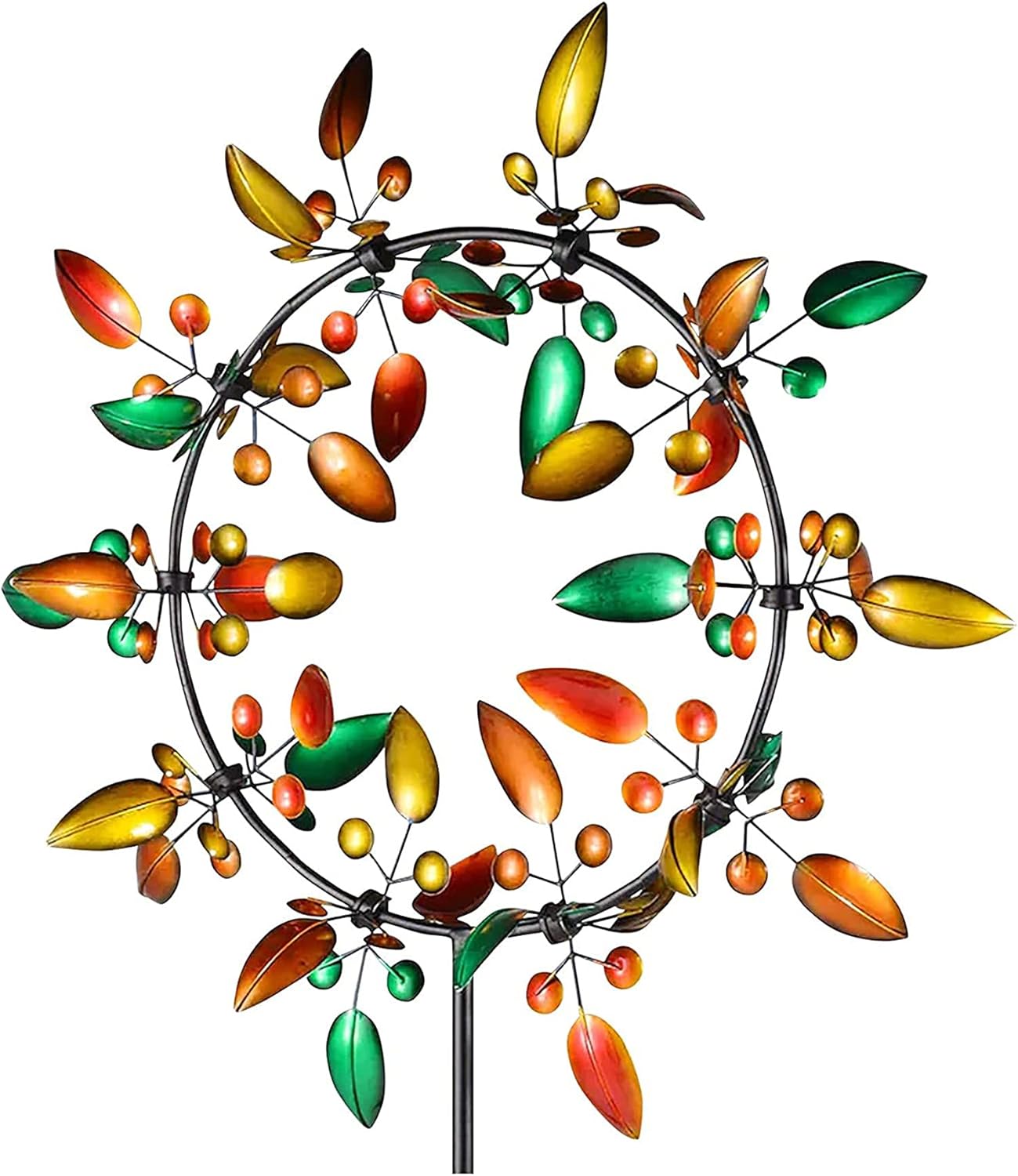 Wind Spinners for Yard and Garden, Unique and Magical Metal Windmill, 3D Wind Sculptures Spinners, Art Decorations for Garden Outdoor Yard Lawn Patio(Color:Color)